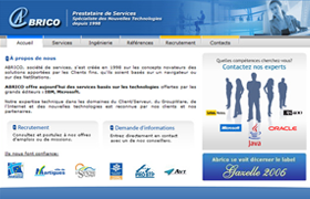 Le site internet de la société Abrico présente son activité de SSII située à Marseille